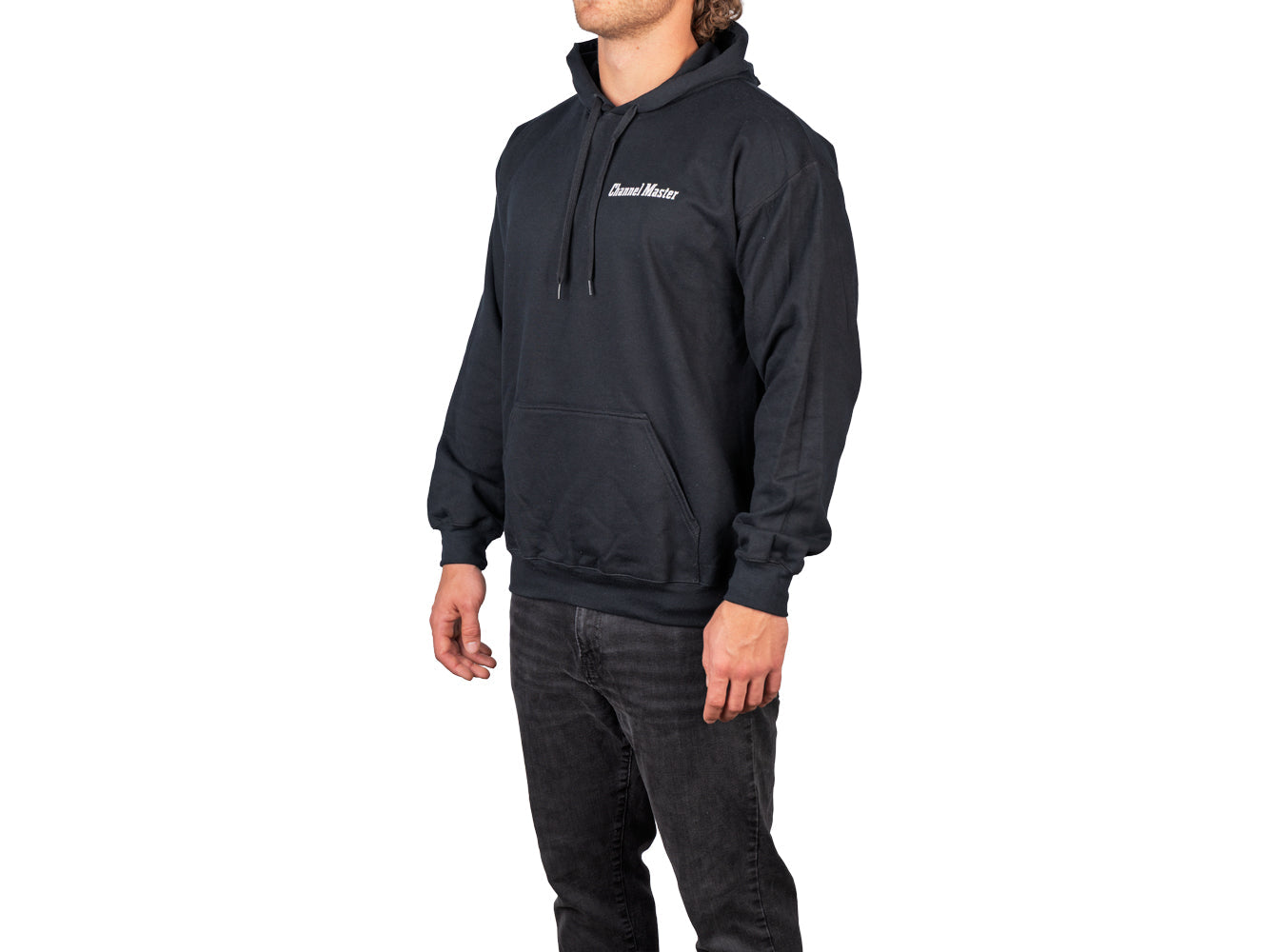 Channel Master Black Hoodie (White Logo)