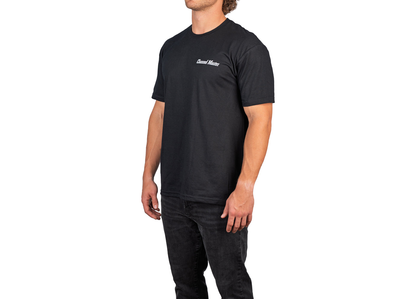 Channel Master Black T-Shirt (White Logo)
