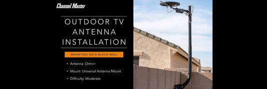 Outdoor Antenna Install - Block Wall