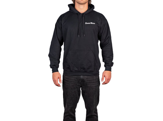 Channel Master Black Hoodie (White Logo)
