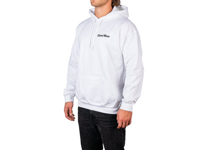Channel Master White Hoodie (Black Logo)