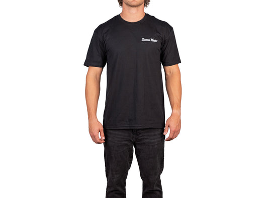 Channel Master Black T-Shirt (White Logo)