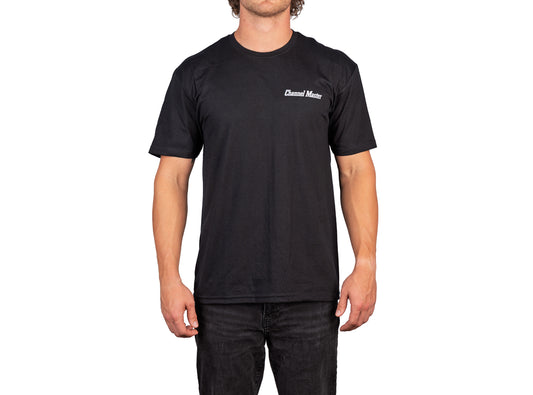 Channel Master Black T-Shirt (White Logo)