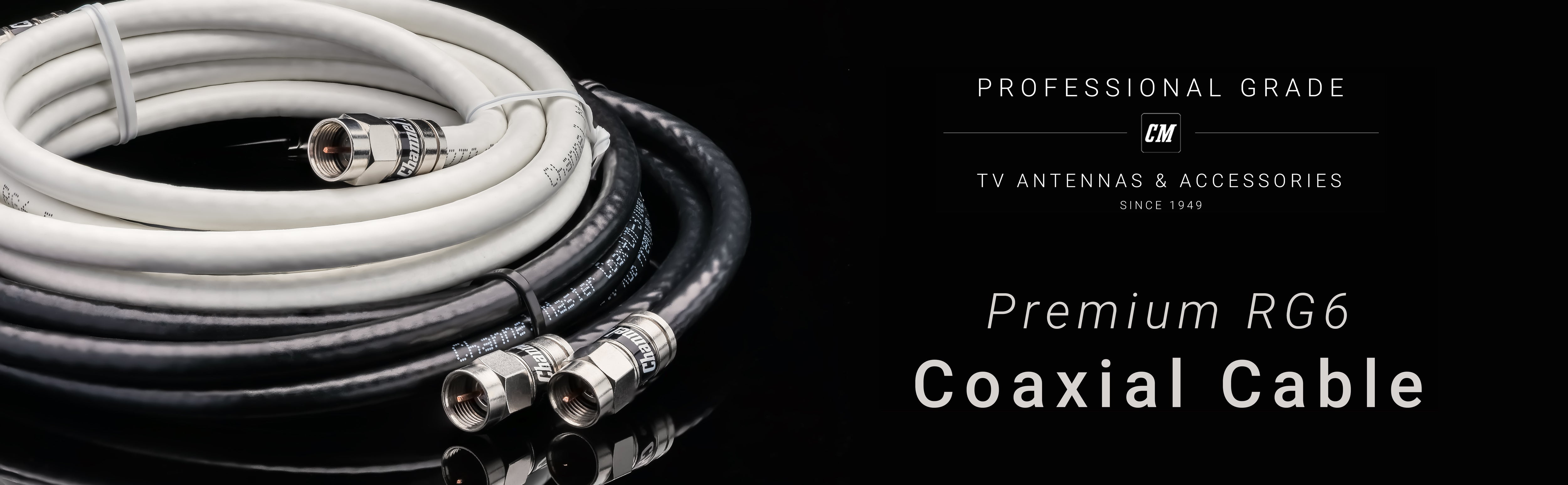 50' Coaxial Cable White | Channel Master (CM-3710)