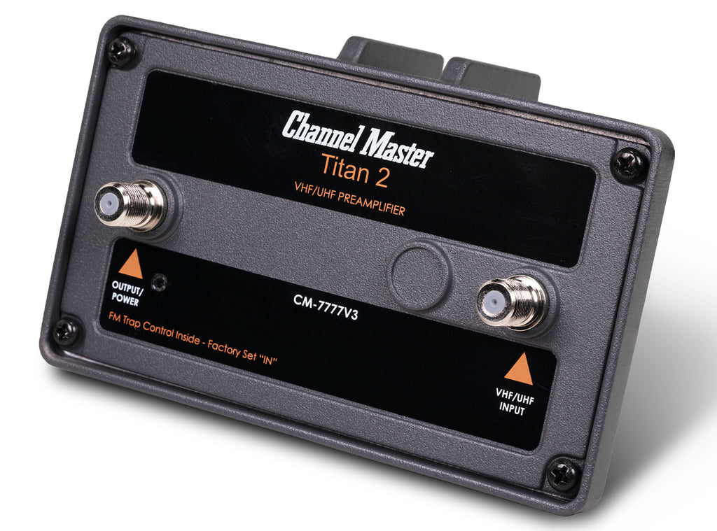 Channel Master Titan 2 High Gain Preamplifier (Version 3) Angle, Part Number: CM-7777V3