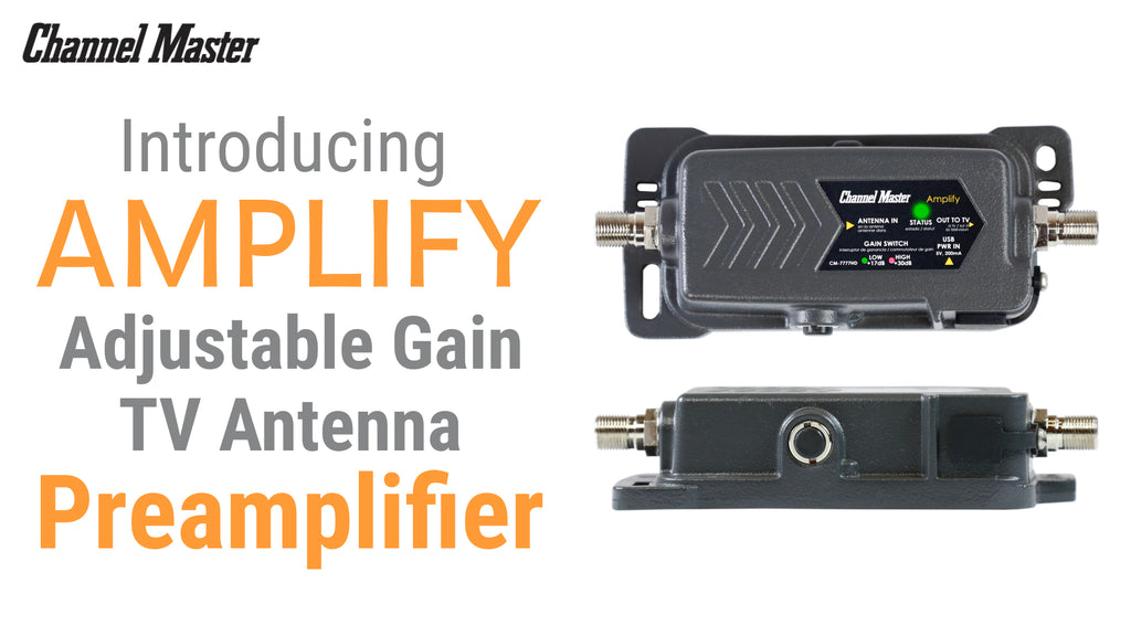 Channel Master Amplify Adjustable Gain Preamplifier Video, Part Number: CM-7777HD